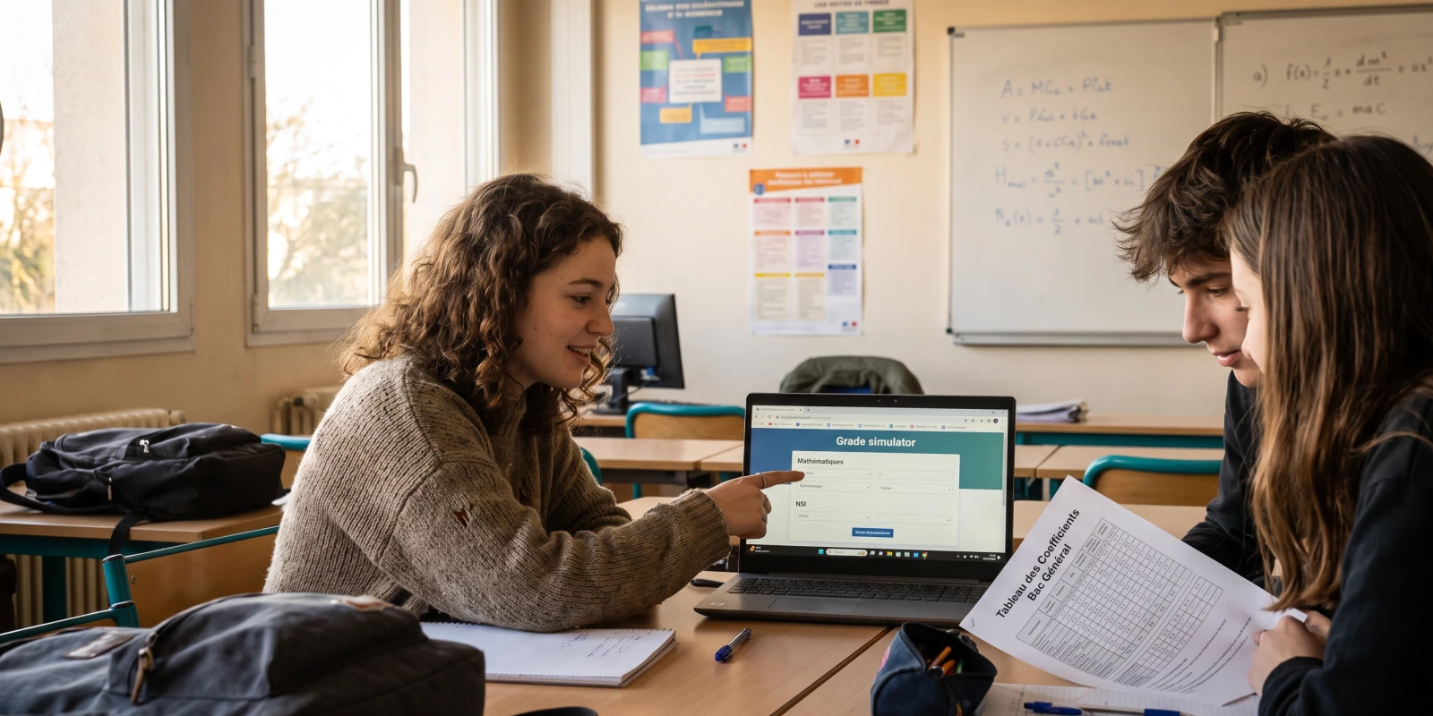 Coefficients du Bac Maths-NSI : calcul de moyenne