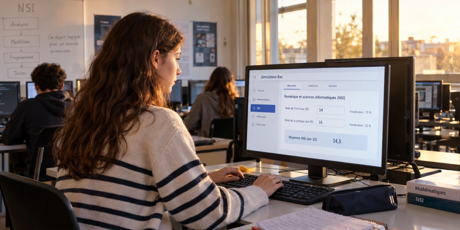 Comment calculer sa moyenne au bac avec le simulateur Maths-NSI ?